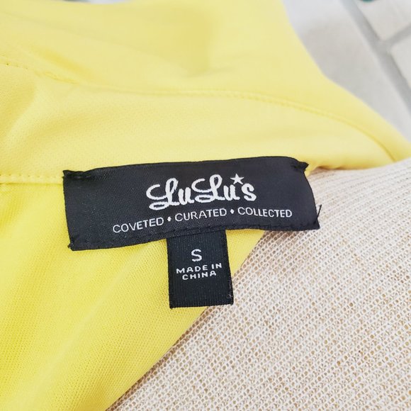 LuLu's Mod Maven Yellow Swing Dress size S - Picture 10 of 12